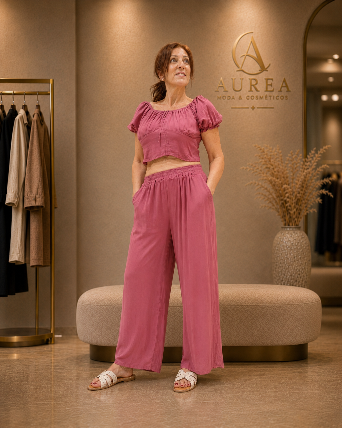 Conjunto de Top y Pantalón Palazzo