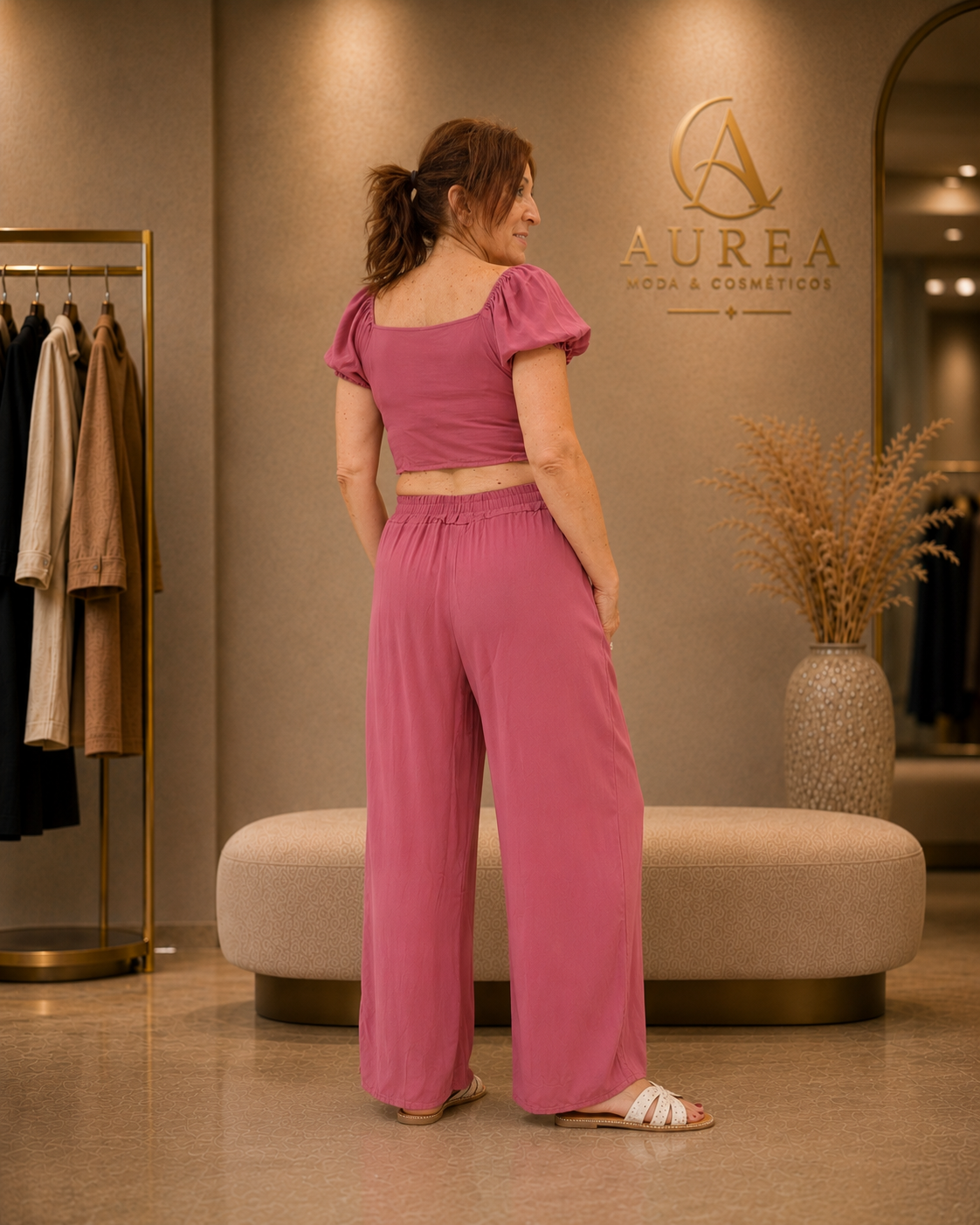 Conjunto de Top y Pantalón Palazzo