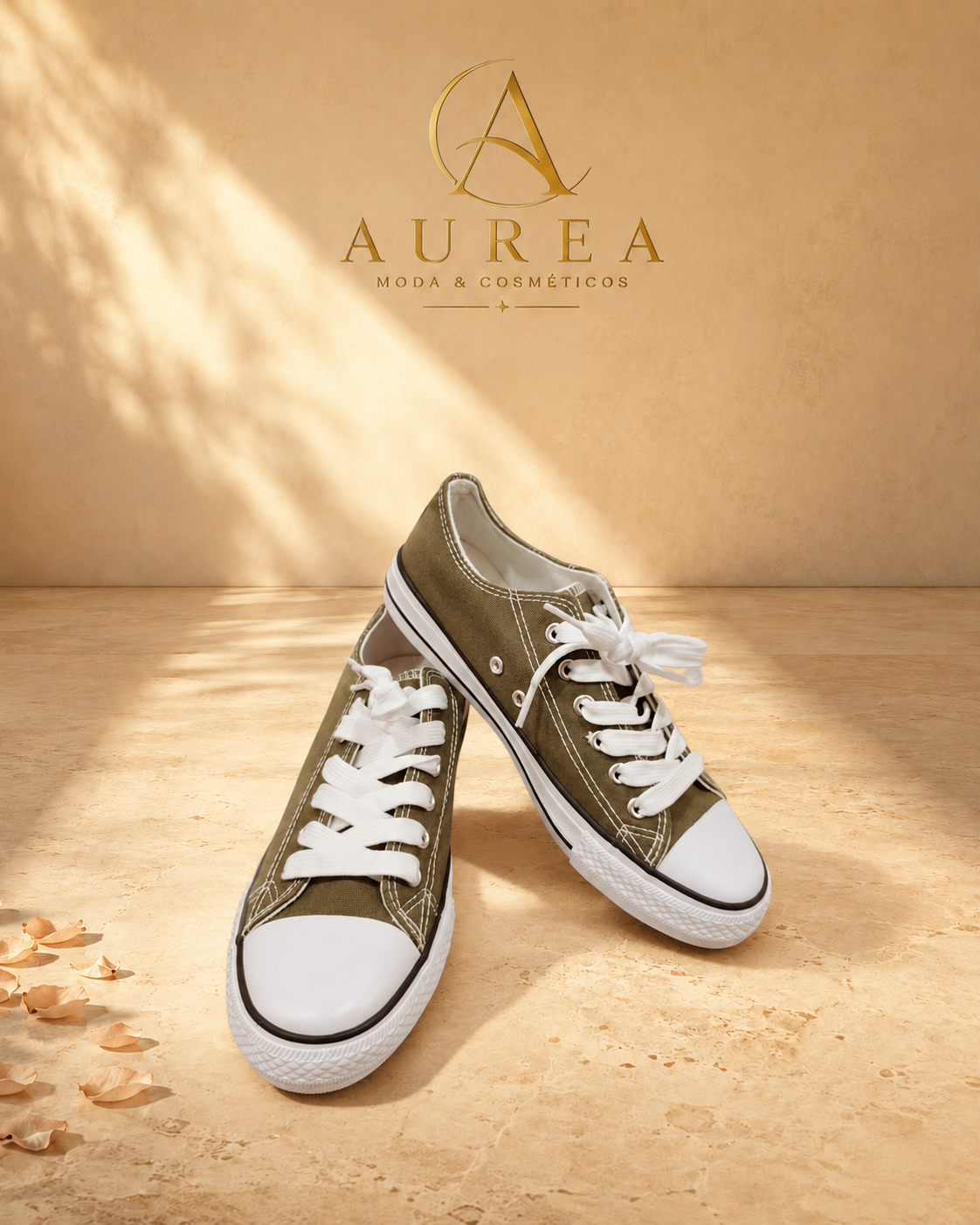Zapatilla Lona Verde Oliva