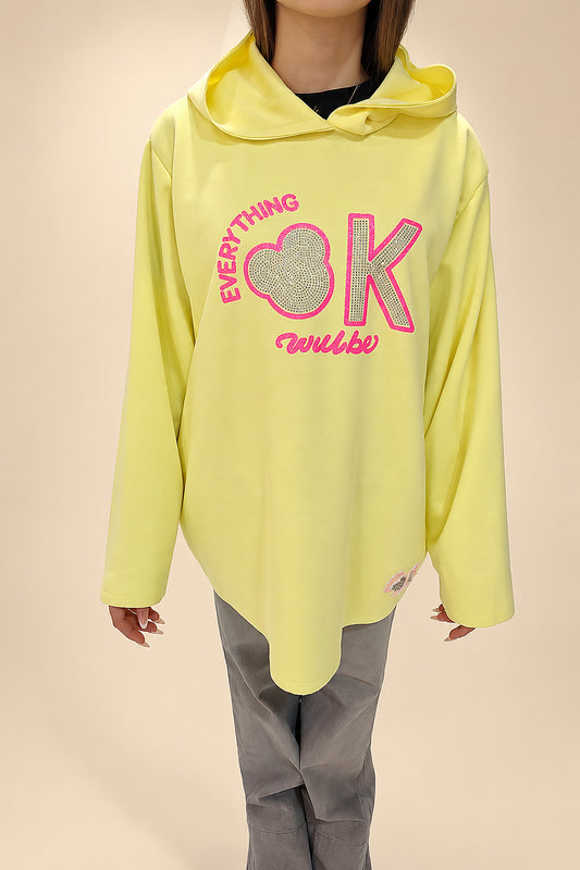 Sudadera Amarilla con Capucha Everything OK