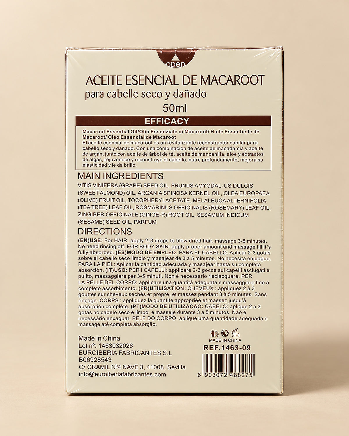Aceite Capilar Macaroot Kiss Beauty 50 ml