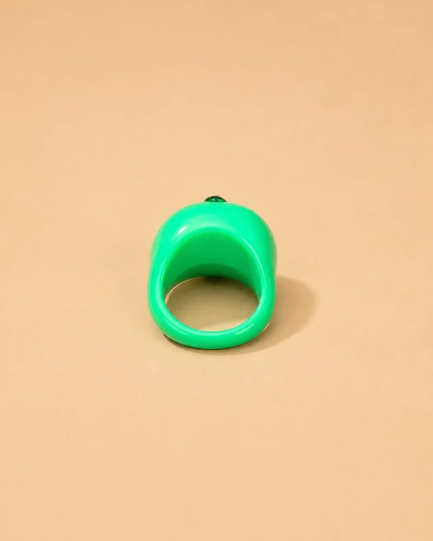Anillo Verde Volumen con Lágrima Azul