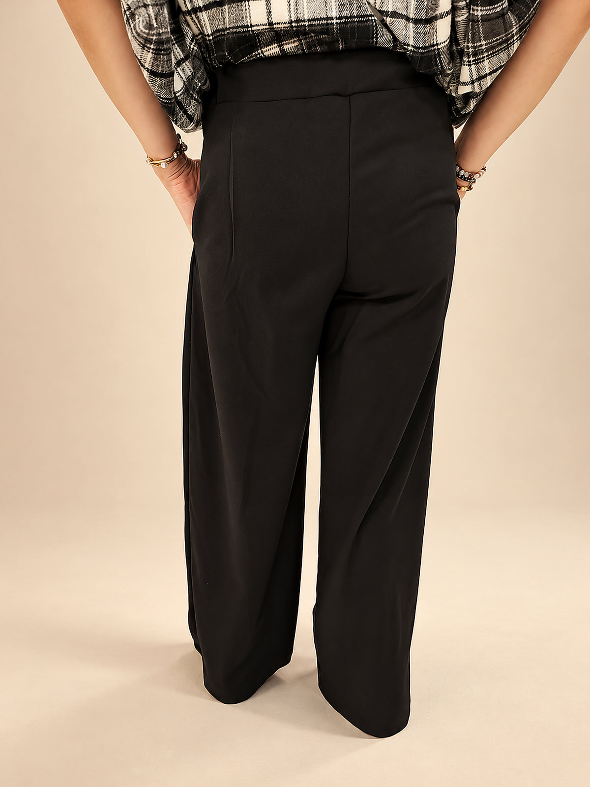 Pantalón Palazzo con Lazada y Pinzas