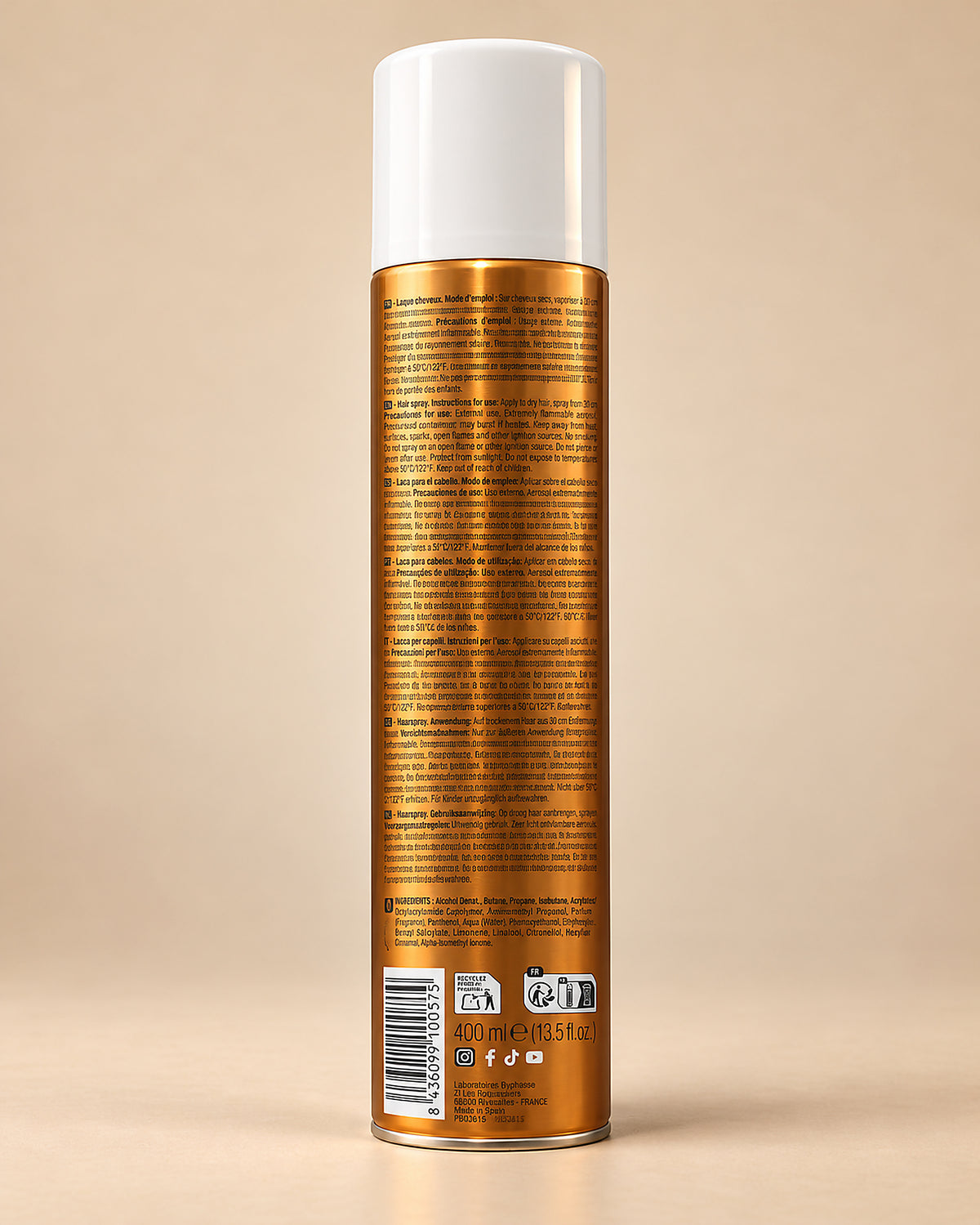 Laca BYPHASSE Keratina Vegetal 400 ml