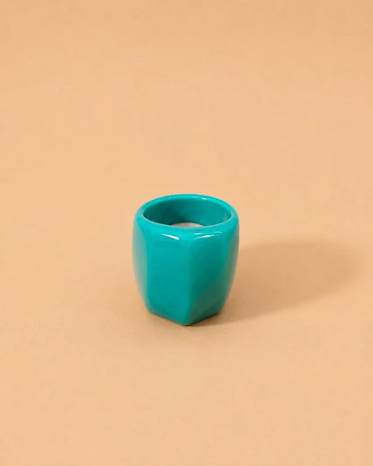 Anillo Turquesa Escultural de Volumen