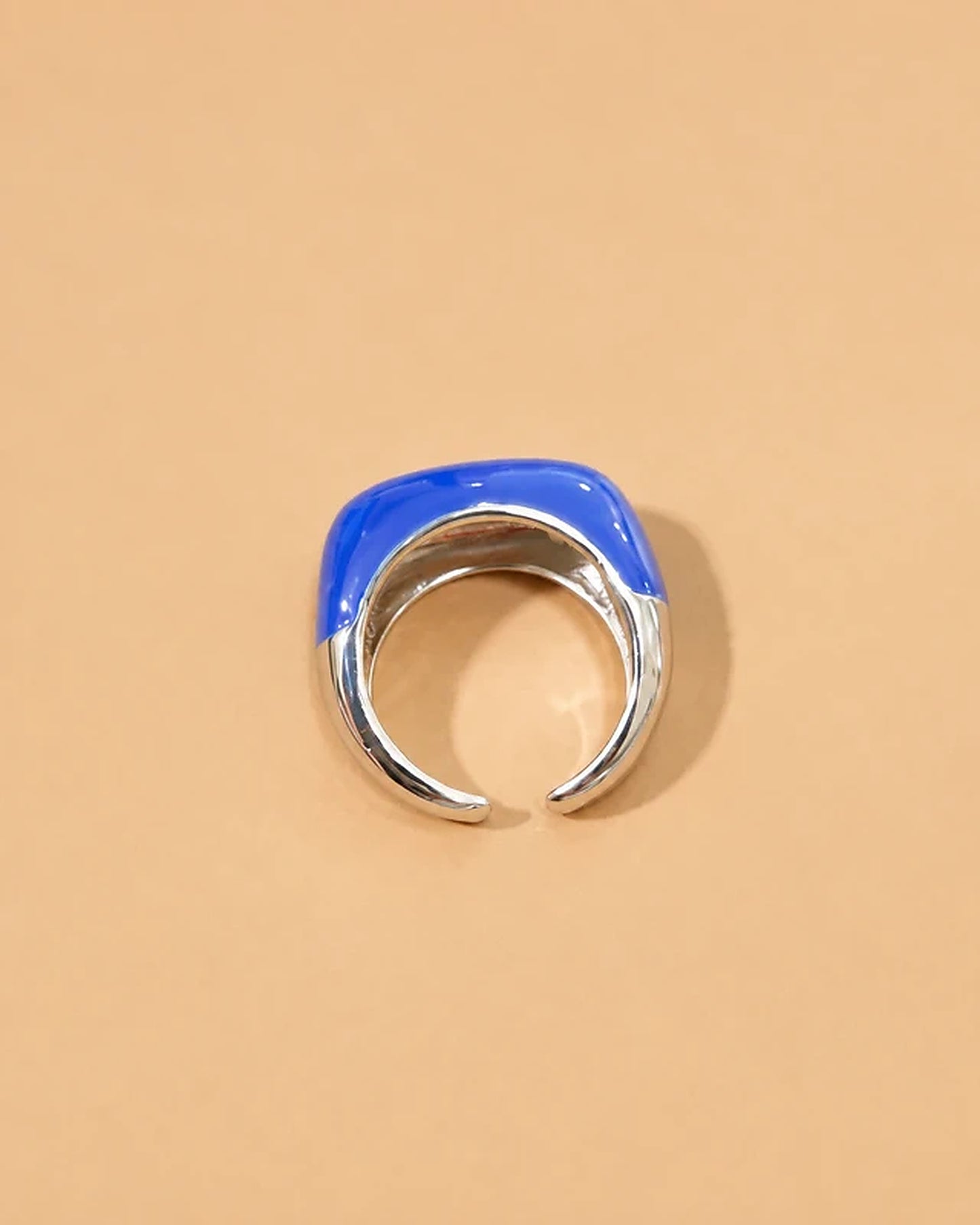 Anillo Ajustable Azul con Detalle Corazón
