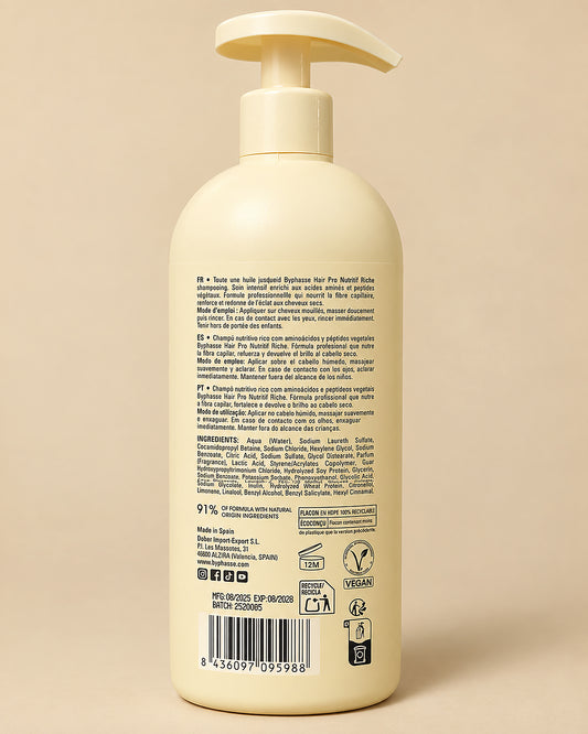 Champú Nutritif Riche Hair Pro BYPHASSE 750 ml
