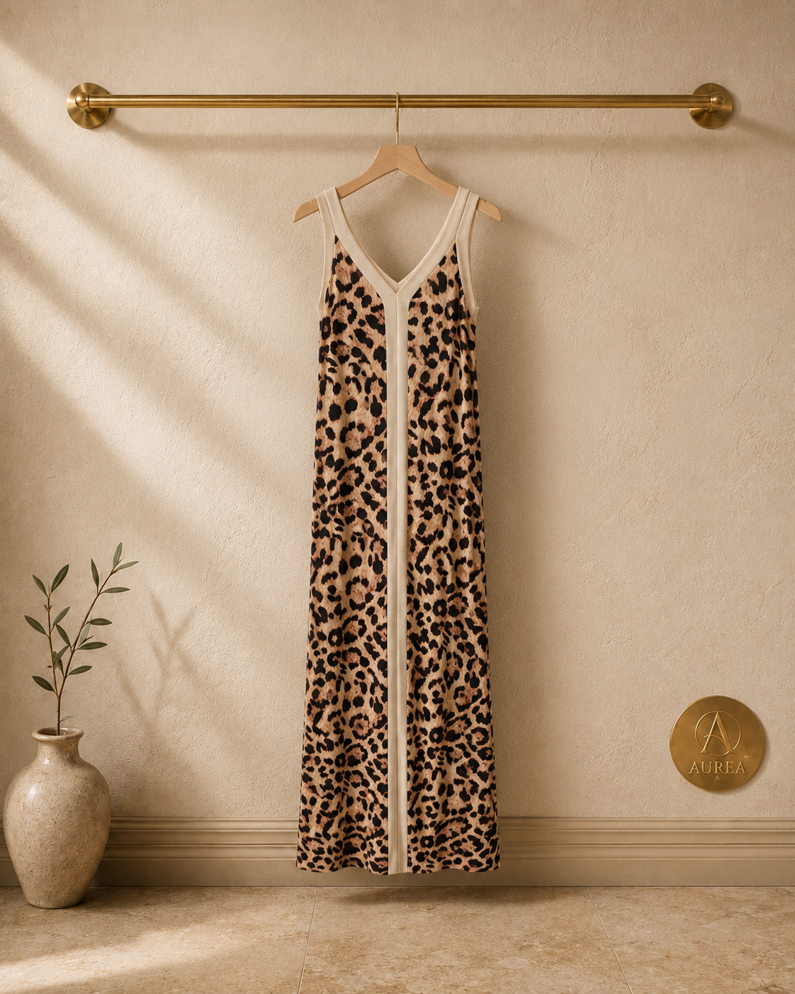 Vestido Largo Animal Print