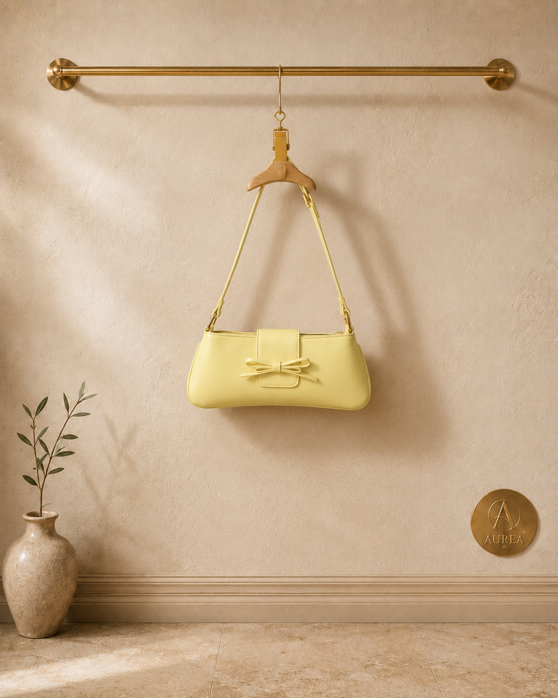 Bolso Amarillo con Lazo