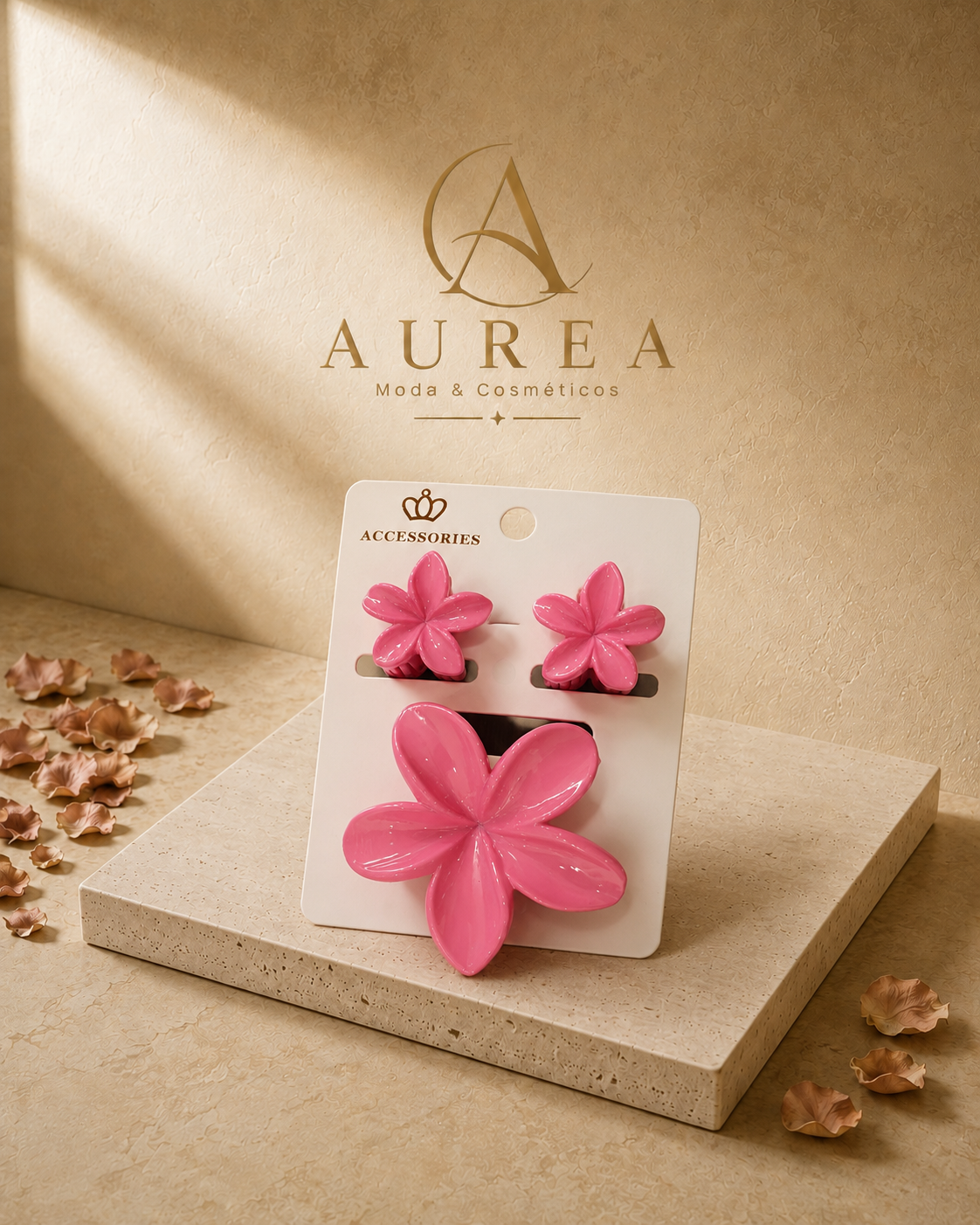 Set de Pinzas Florales para el Pelo