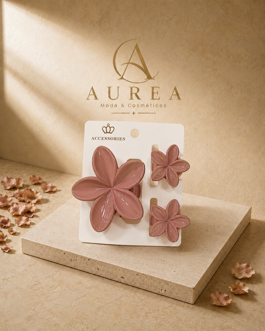 Set de Pinzas Florales para el Pelo