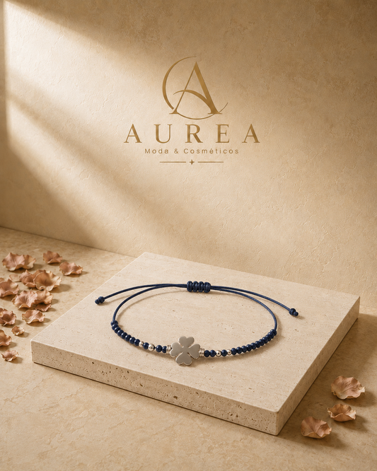 Pulsera Ajustable Trèfle Azul Noche