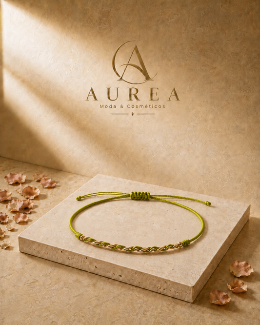 Pulsera Ajustable Trenzada Verde