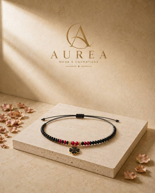 Pulsera Ajustable Trèfle Noir