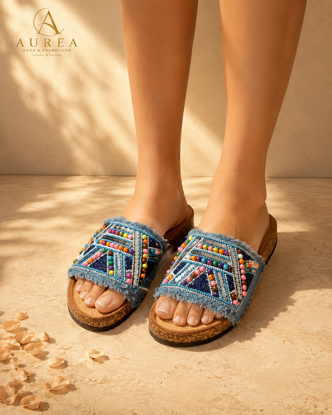 Sandalia Denim Capri Multicolor