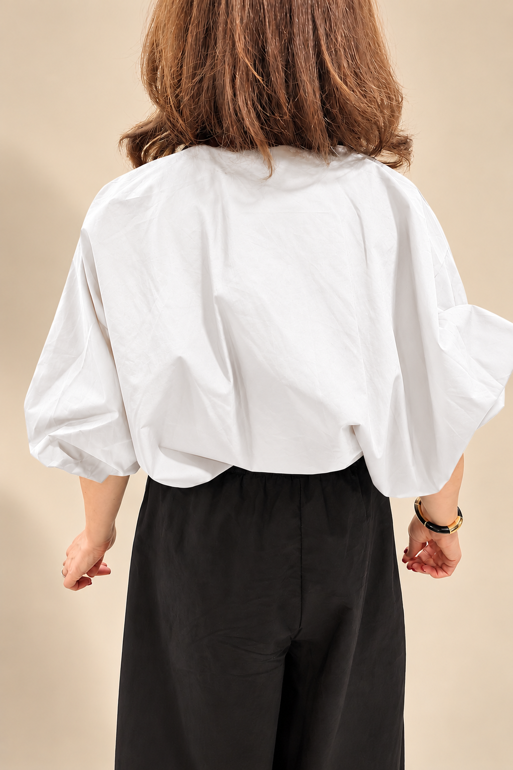 Blusa Globo de Cuello Camisero