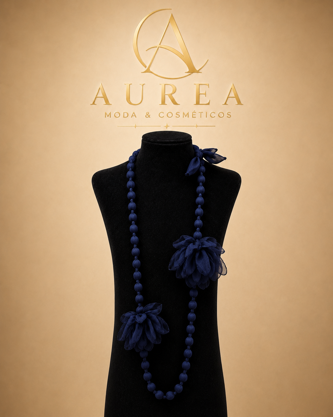 Collar Magnolia Azul Marino