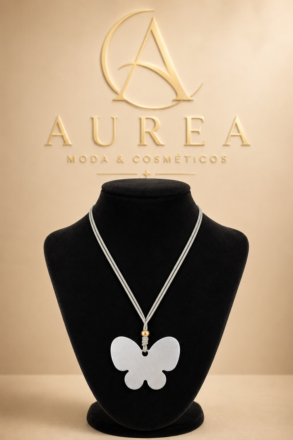 Collar Papillon Blanco