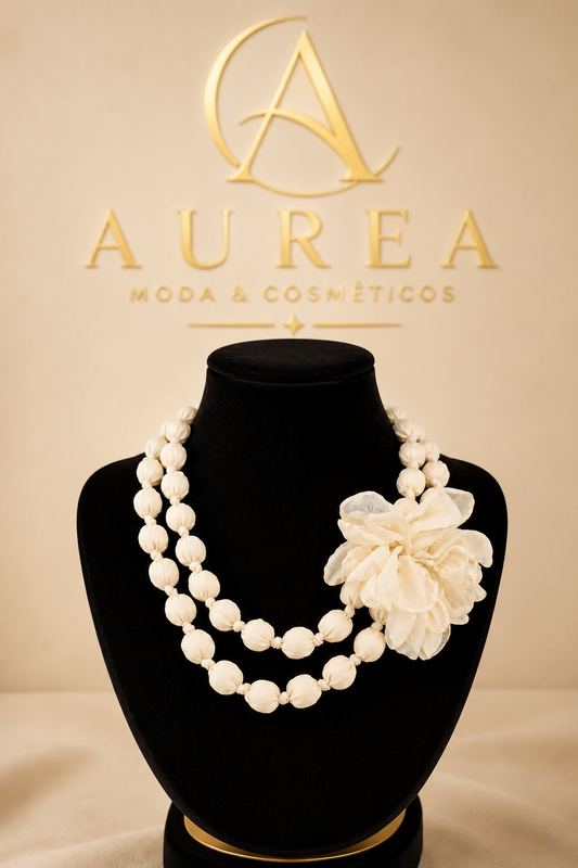 Collar Flor Marfil