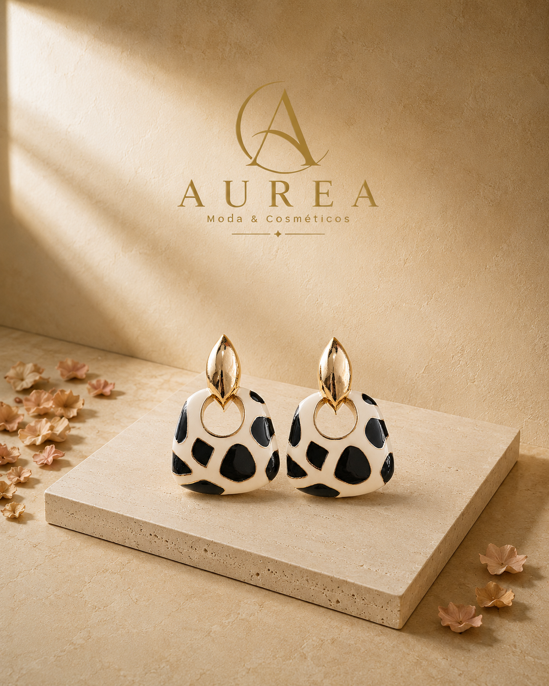 Pendientes Gala Blanco y Negro