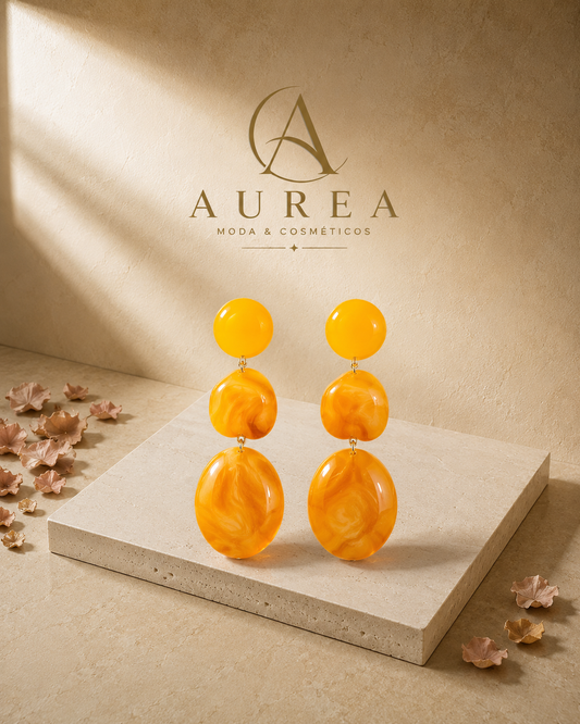 Pendientes Sol Naranja