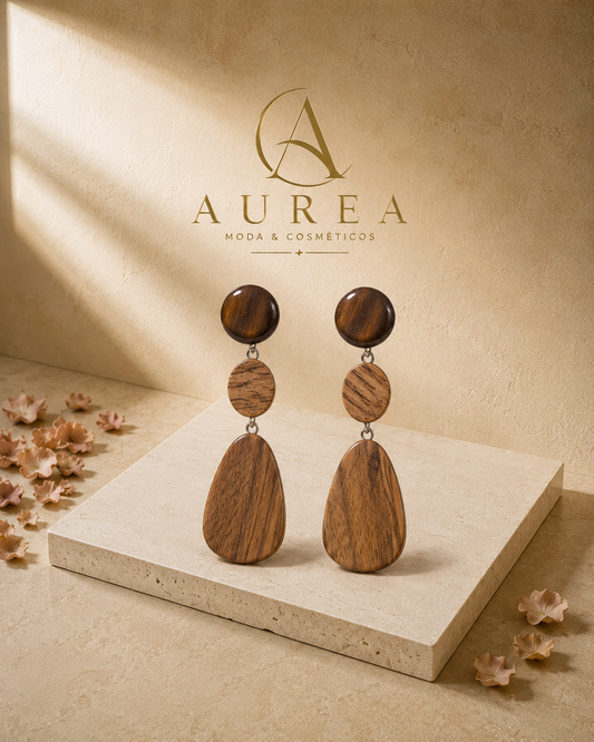 Pendientes Madera Natural