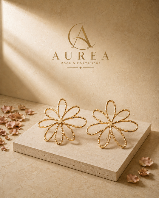 Pendientes Flor Gold