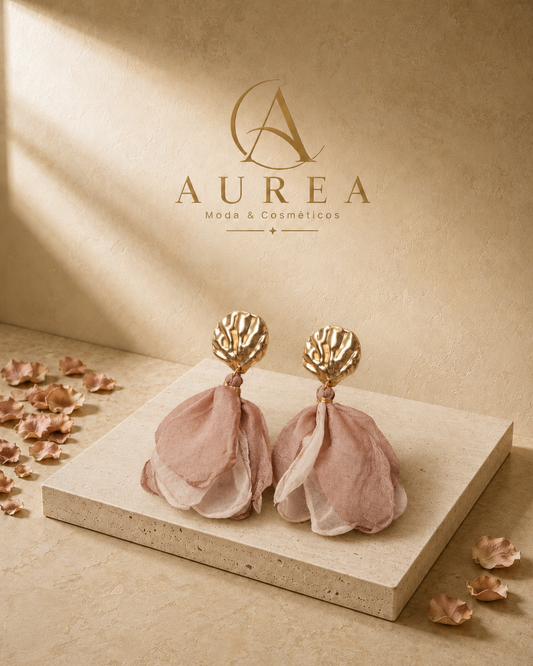 Pendientes Shell Petal Rosa