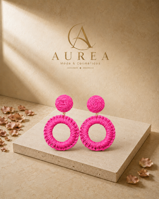 Pendientes Aro Fucsia