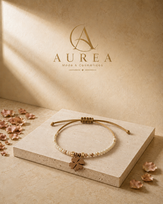 Pulsera Ajustable Trèfle Ivoire