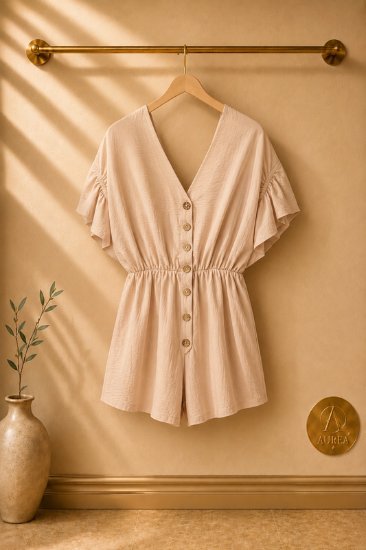 Mono Corto Cruzado color beige de AUREA