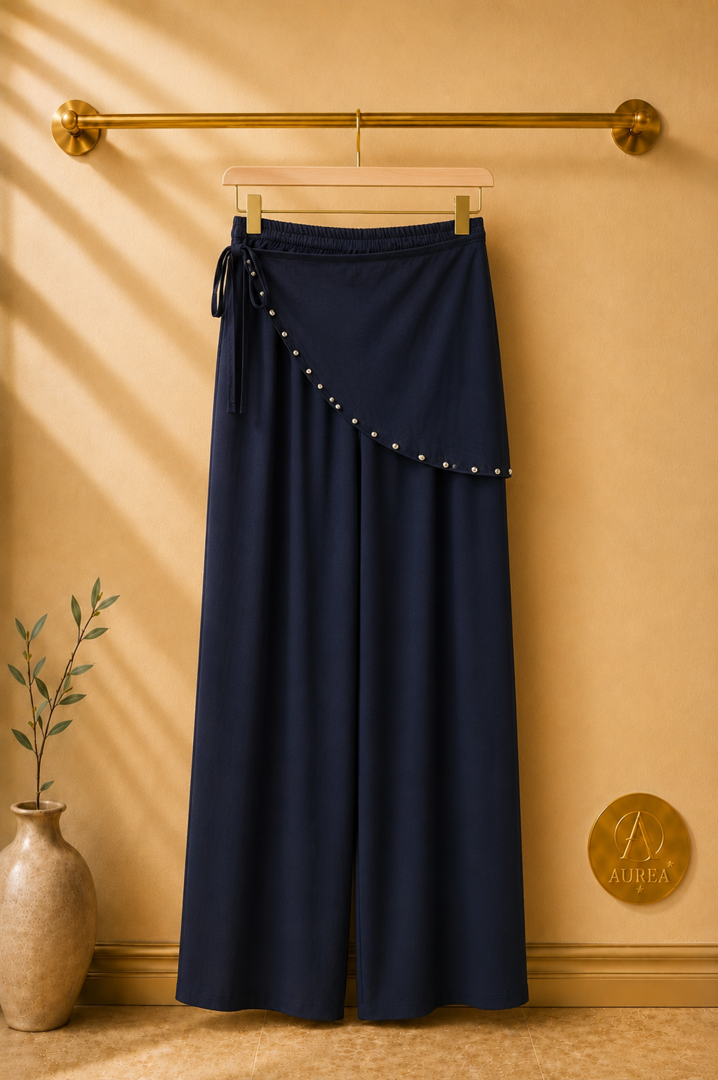 Pantalón Palazzo Con Pañuelo