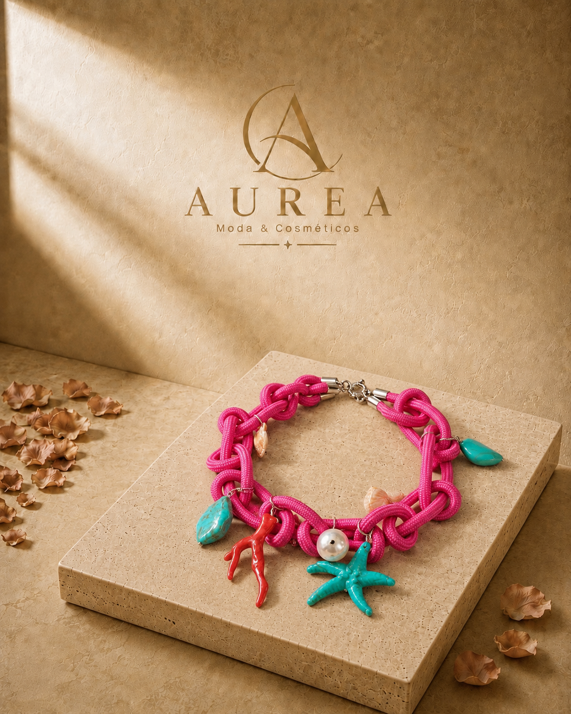 Collar Nudos con Detalles Marinos