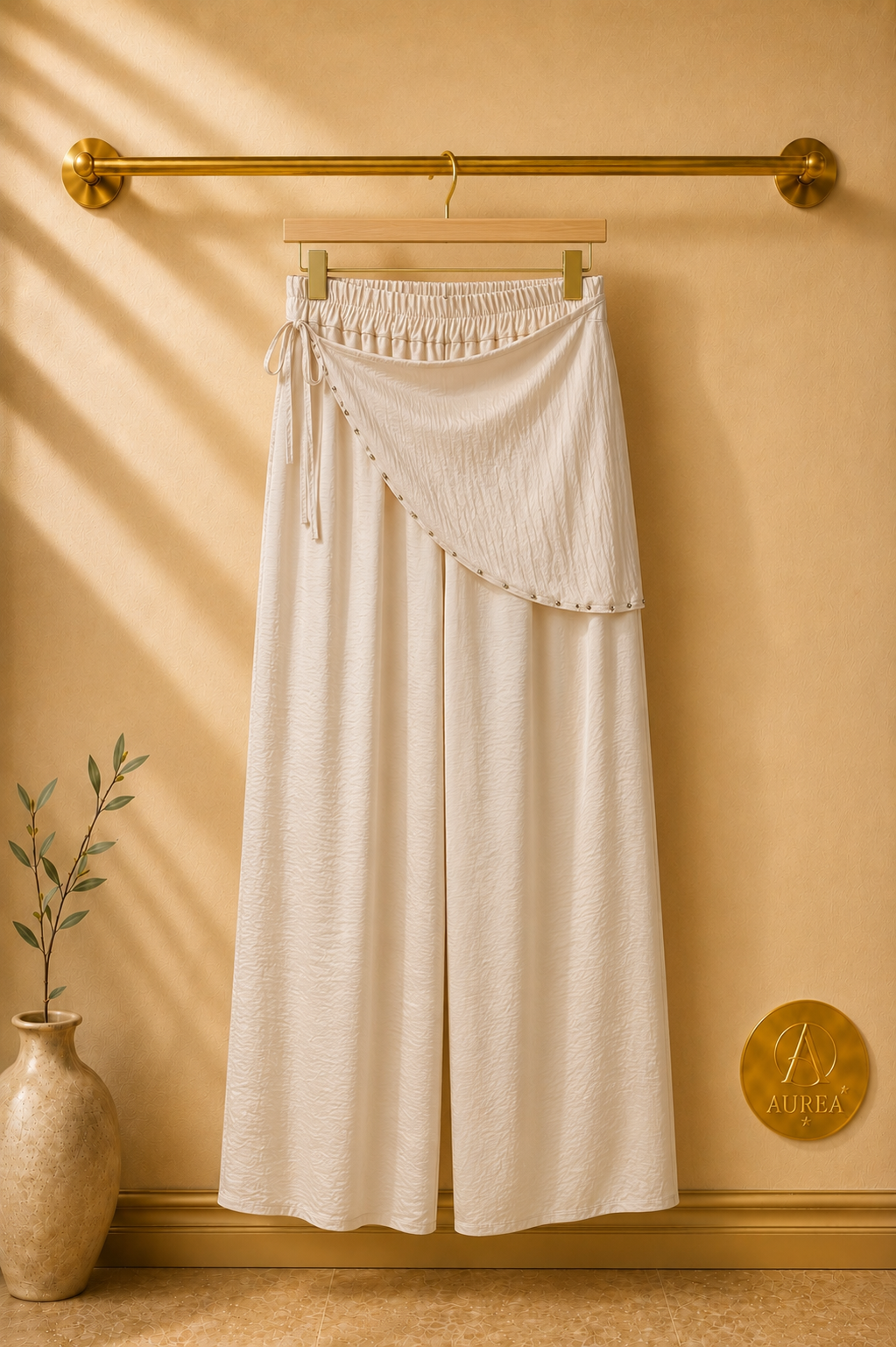 Pantalón Palazzo Con Pañuelo