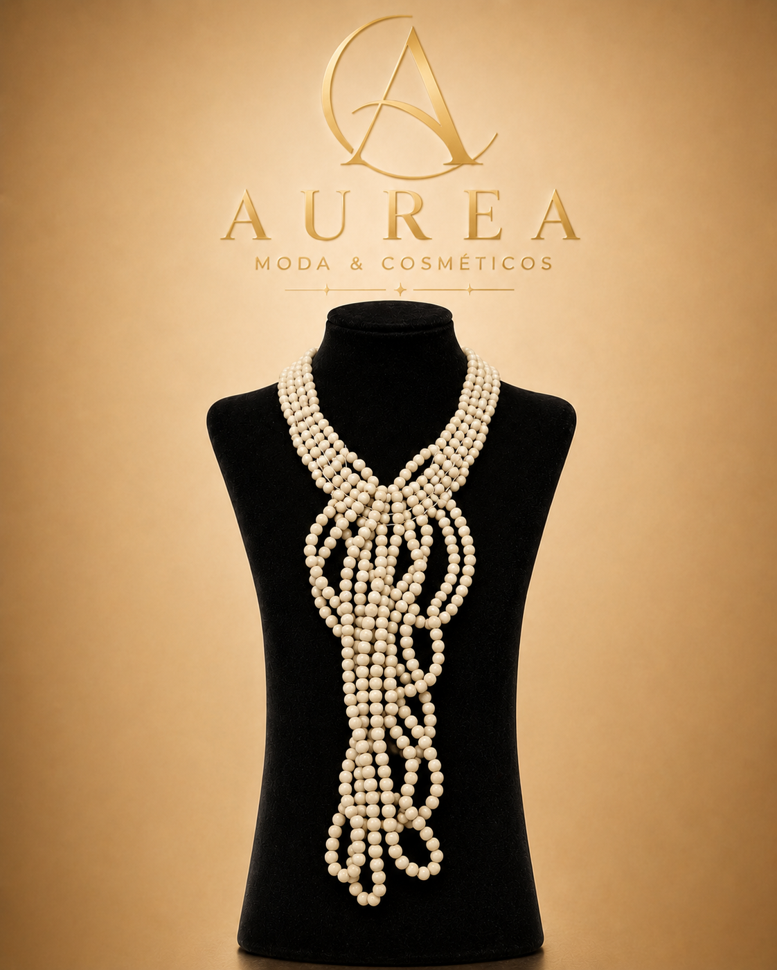 Collar Cascada color rosa 1 de AUREA