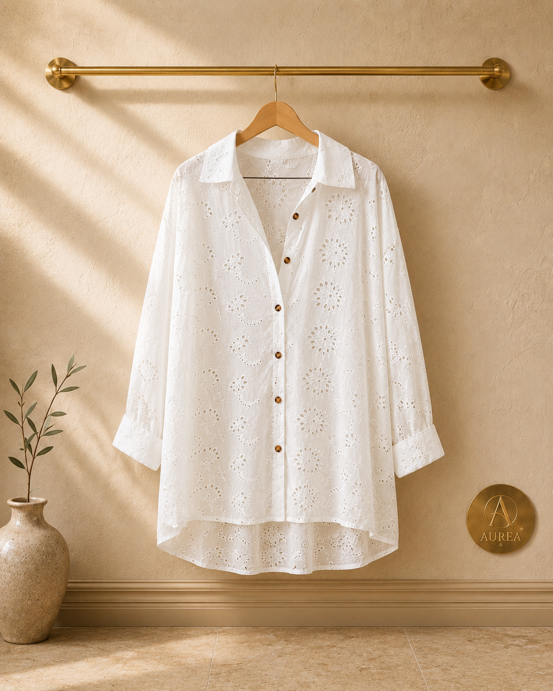 Camisa blanca bordada