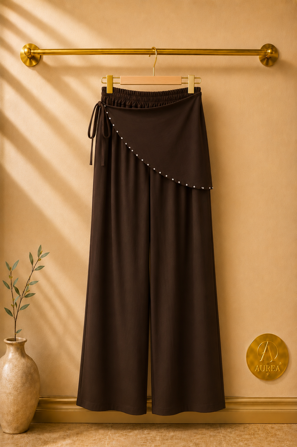 Pantalón Palazzo Con Pañuelo