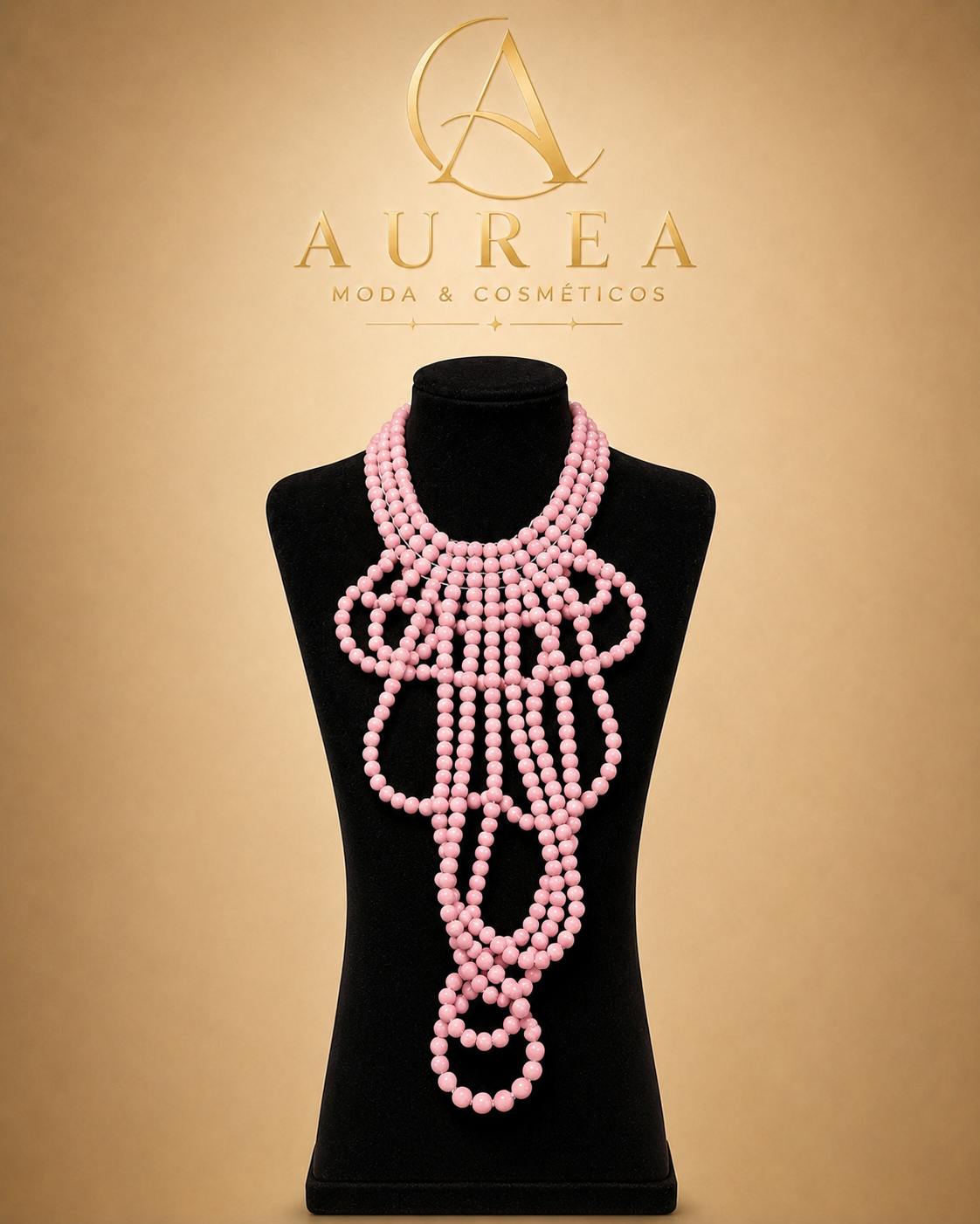 Collar Cascada color beige de AUREA