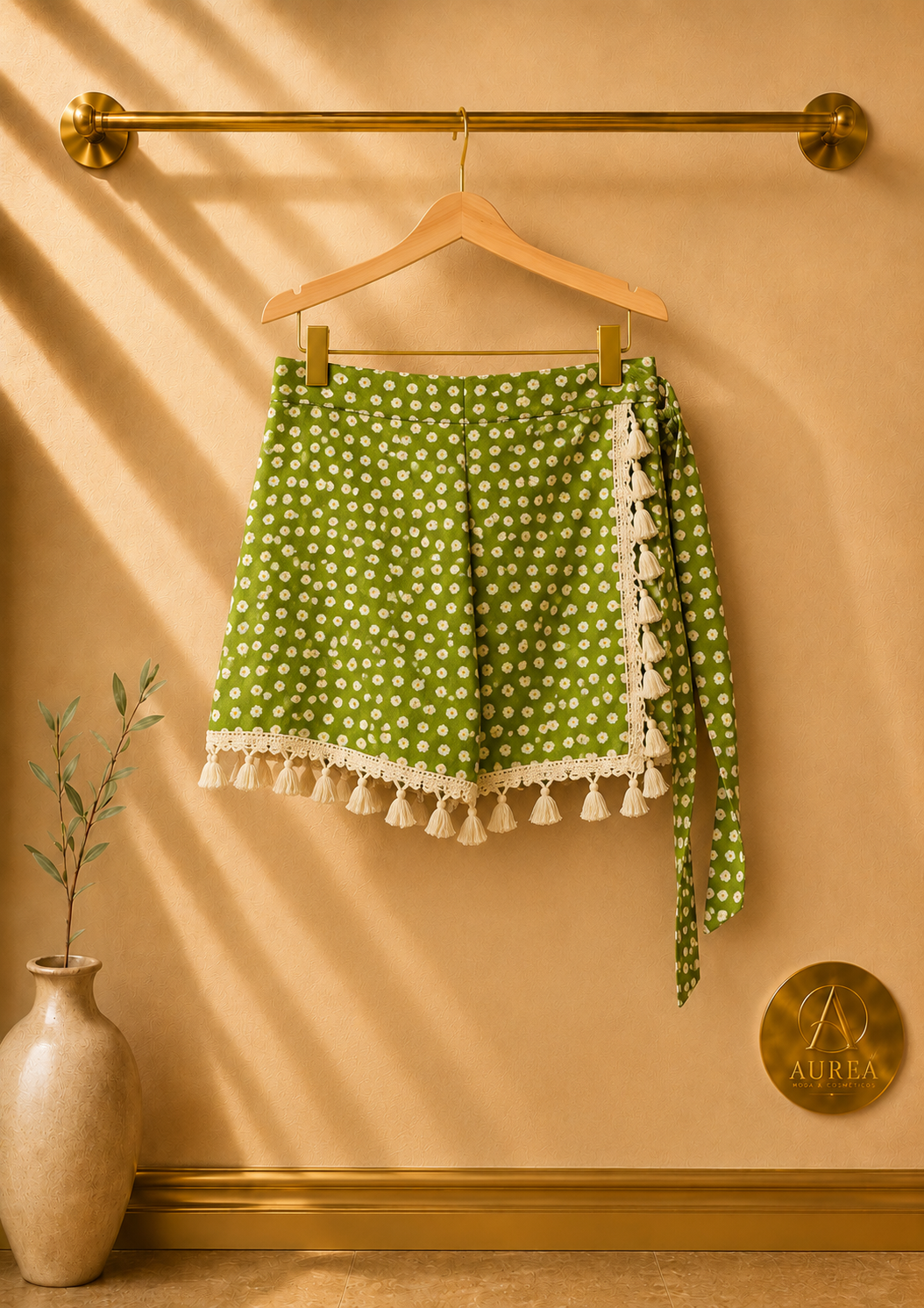 Falda Pantalón Cruzada con Borlas