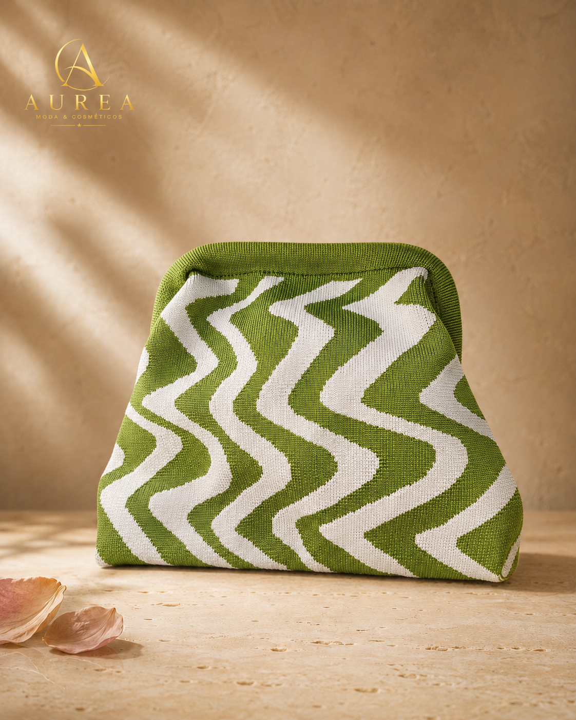 Bolso Clutch Estampado Verde