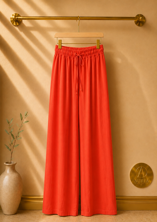 Pantalón Palazzo Fluido con Cordón Ajustable