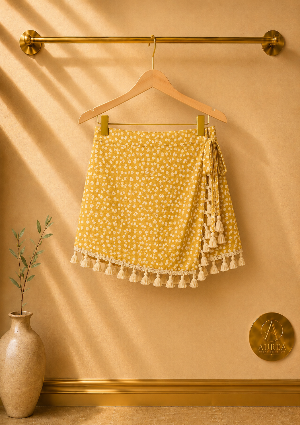 Falda Pantalón Cruzada con Borlas